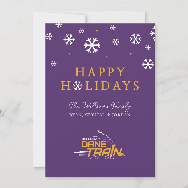 Cartão De Festividades Logotipo da UAlbany Dane Train (Frente)