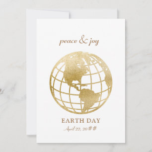 Cartão De Festividades Logotipo do Dia da Mãe Terra Paz & Alegria Salve N