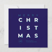 Logotipo Empresarial de Natal Azul Marinho Minimal