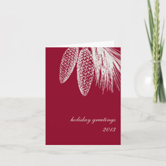 Cartão De Festividades Logotipo empresarial de saudação de inverno Pine c