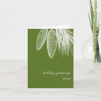 Cartão De Festividades Logotipo empresarial de saudação de inverno Pine c