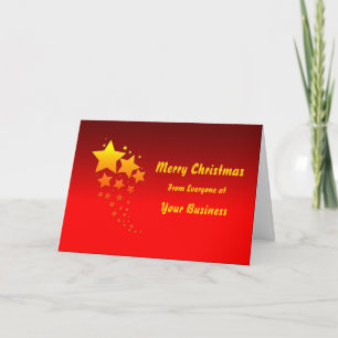 Cartão De Festividades Logotipo Promo comercial Vermelho Dourado Feliz Na