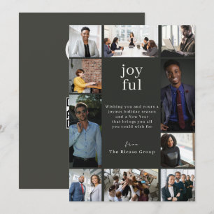 Cartão De Festividades Logotipo QR de Negócios de Natal Personalizado 10 