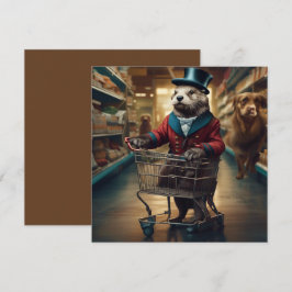 Cartão De Festividades Londra digital divertida no supermercado com fanta