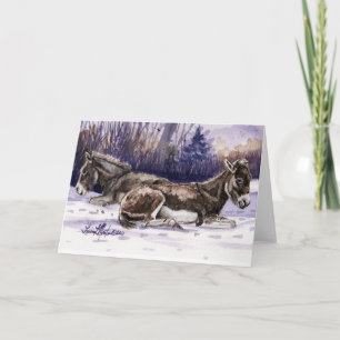 Cartão De Festividades Long Winter's Nap Burro Blank Card