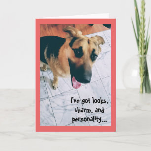 Cartão De Festividades Looks and Personality Dog Valentine