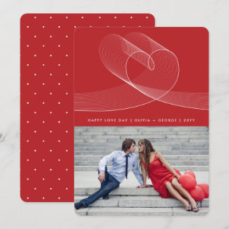 Cartão De Festividades Loopy Love Lines Heart Simple Valentine Day Photo