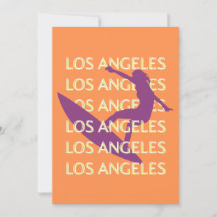Cartão De Festividades Los Angeles Viagem Art, Califórnia, Viagem, Orange