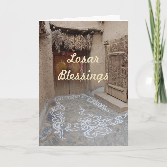 Cartão De Festividades Losar Tibetan New Year (Frente)