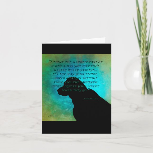 Cartão De Festividades Losing a Dog (Frente)