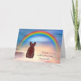 Cartão De Festividades Loss of French Bulldog Rainbow Sympathy Card