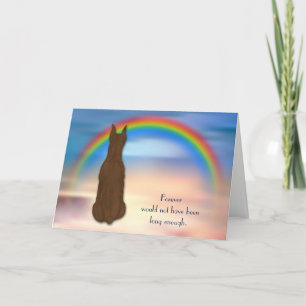 Cartão De Festividades Loss of Great Dane Dog Rainbow Sympathy Card