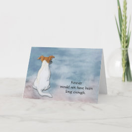 Cartão De Festividades Loss of Jack Russell Terrier Sympathy Card