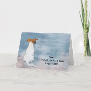 Cartão De Festividades Loss of Jack Russell Terrier Sympathy Card