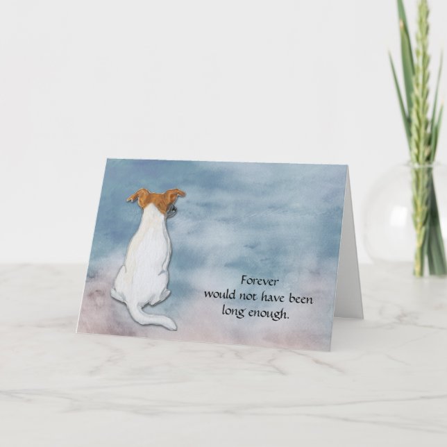 Cartão De Festividades Loss of Jack Russell Terrier Sympathy Card (Frente)