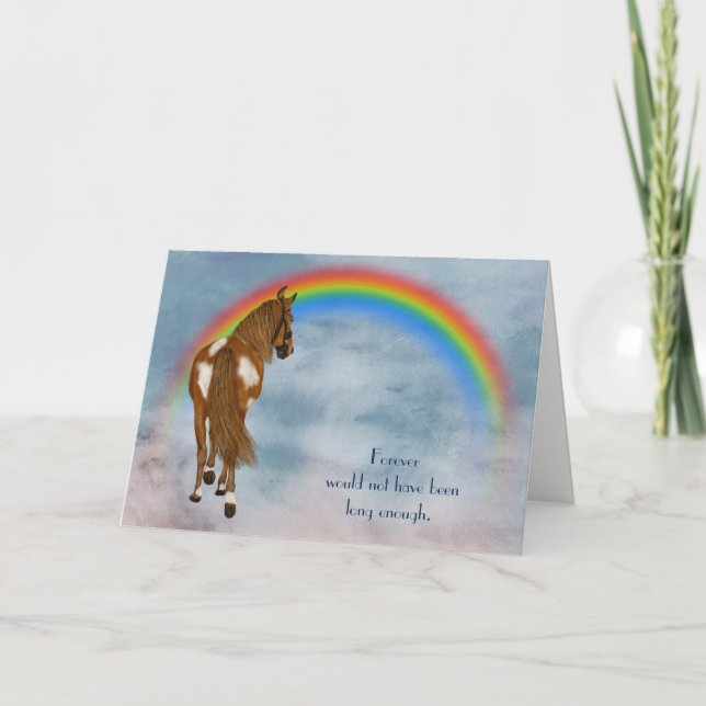 Cartão De Festividades Loss of Paint Horse Condolence Sympathy Card (Frente)