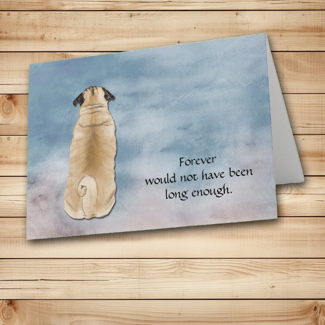 Cartão De Festividades Loss of Pug Condolence Sympathy Card (Criador carregado)