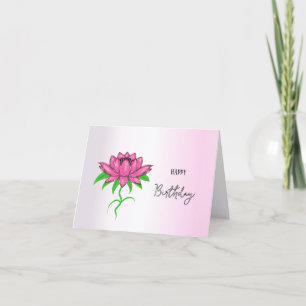 Cartão De Festividades Lótus rosa