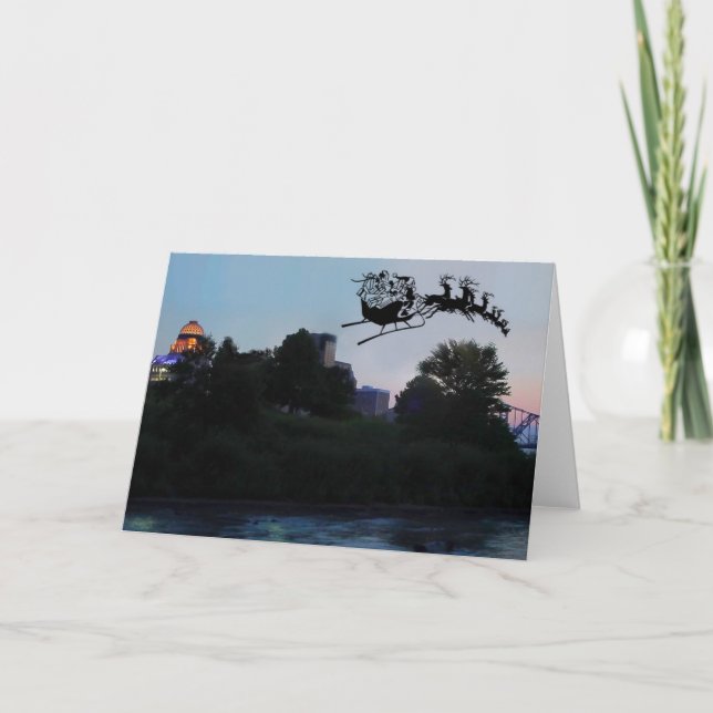 Cartão De Festividades Louisville Christmas (Frente)