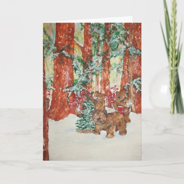 Cartão De Festividades Love All Creatures Great and Small Christmas card (Frente)