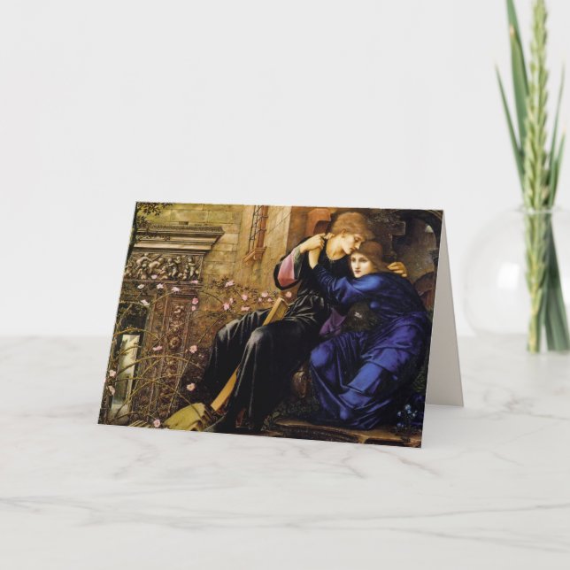 Cartão De Festividades Love among the ruins Pre-Raphaelite Valentine Card (Frente)