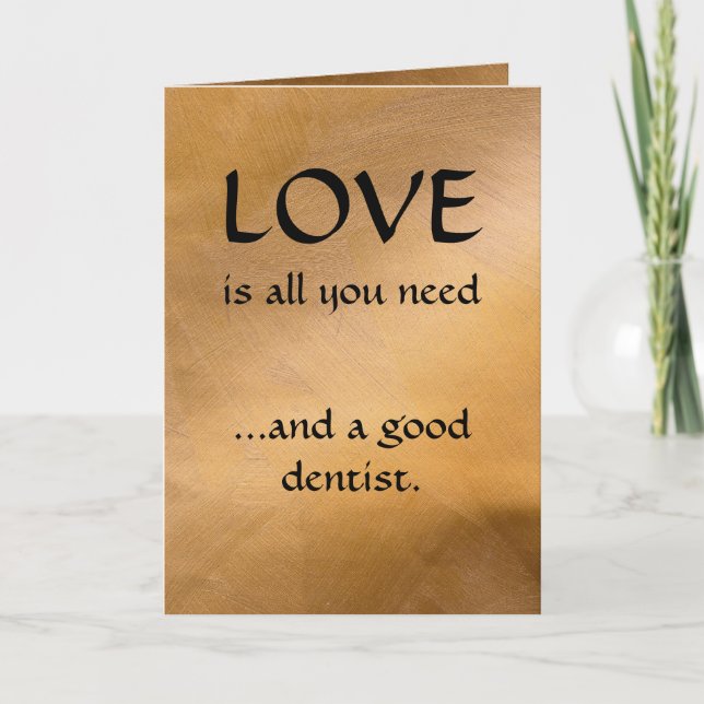 Cartão De Festividades Love And A Good Dentist (Frente)