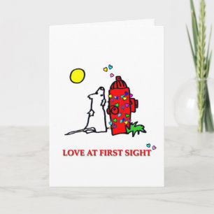Cartão De Festividades Love At First Sight-On White