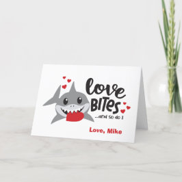 Cartão De Festividades Love Bites | So Do I Funny Shark Boy Valentine