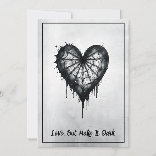 Cartão De Festividades "Love but make it Dark" - Wednesday inspired Card (Frente)