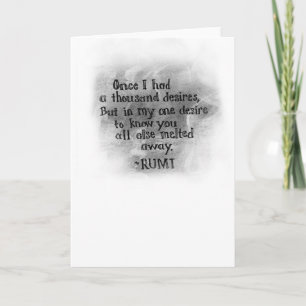 Cartão De Festividades Love Card - Inspirational Rumi Quote