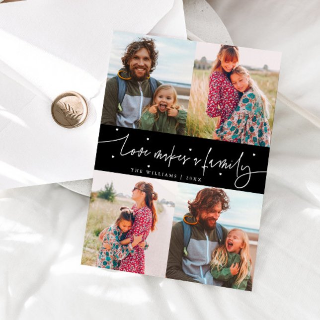 Cartão De Festividades Love Family Black Valentines Day Photo (Criador carregado)