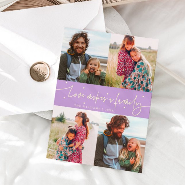 Cartão De Festividades Love Family Lemon Wisteria Valentines Day Photo (Criador carregado)