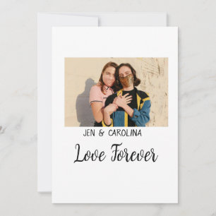 Cartão De Festividades Love Forever LGbtq casal orgulho adicionar nome de