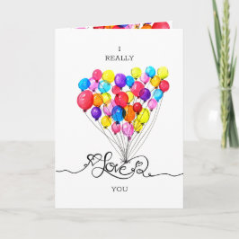 Cartão De Festividades Love Heart Namorados BALLOON