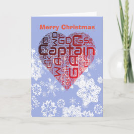 Cartão De Festividades Love Heart Netball Christmas