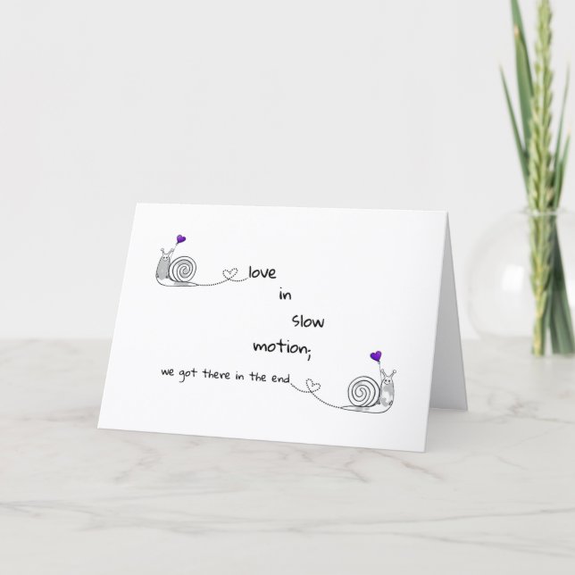 Cartão De Festividades Love in Slow Motion Folded Card (Frente)
