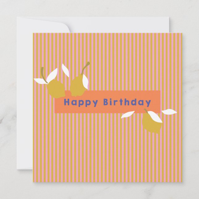 Cartão De Festividades Love Lemonade Flat Card (Frente)