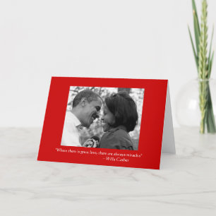 CARTÃO DE FESTIVIDADES LOVE & MIRACLES, OBAMA LOVE CARD - BLANK INSIDE