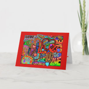 Cartão De Festividades LOVE on OVER~flow
