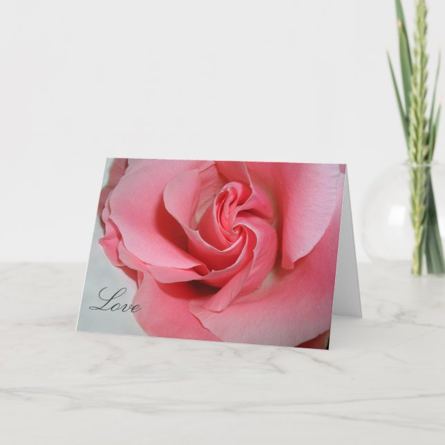 Cartão De Festividades Love Rosa (Frente)