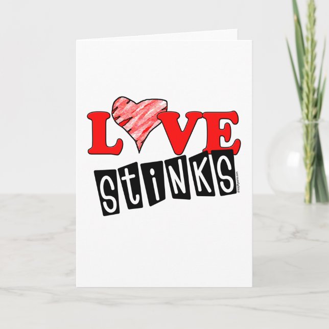 Cartão De Festividades Love Stinks Greeting Cards (Frente)