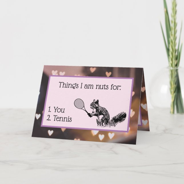Cartão De Festividades Love Tênis Squirrel (Frente)