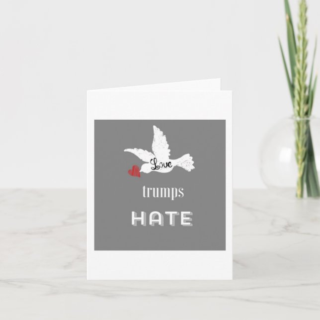 Cartão De Festividades Love Trumps Hate Greeting Card (Frente)