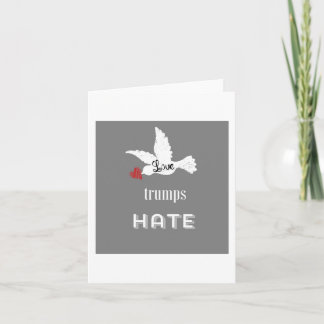 Cartão De Festividades Love Trumps Hate Greeting Card