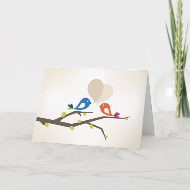 Cartão De Festividades Love Tweet greeting (Frente)