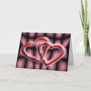 Cartão De Festividades Love Two Hearts Interwined Namorados