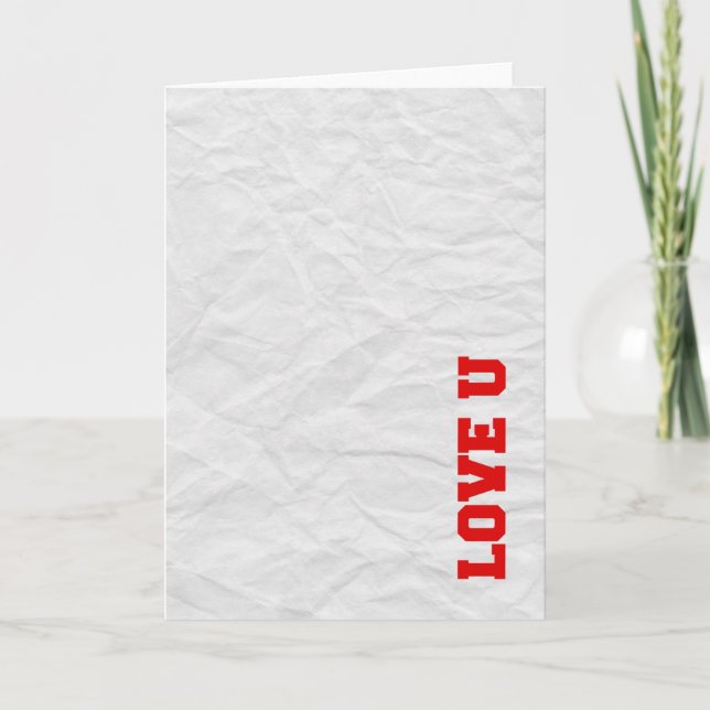 Cartão De Festividades Love U (Frente)