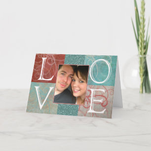 Cartão De Festividades LOVE Valentine Custom Photo Card