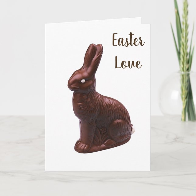 CARTÃO DE FESTIVIDADES **LOVE  YOU MORE THAN CHOCOLATE** EASTER LOVE (Frente)