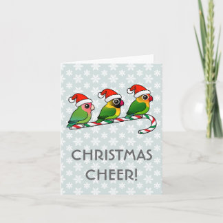 Cartão De Festividades Lovebird Candy Cane